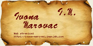 Ivona Marovac vizit kartica